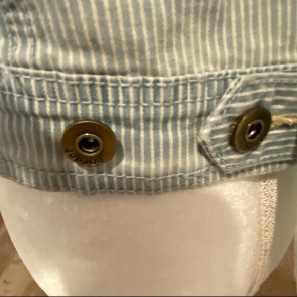 Jou Jou Denim Jacket Striped Jean Stretch Fabric Size M - Picture 10 of 16